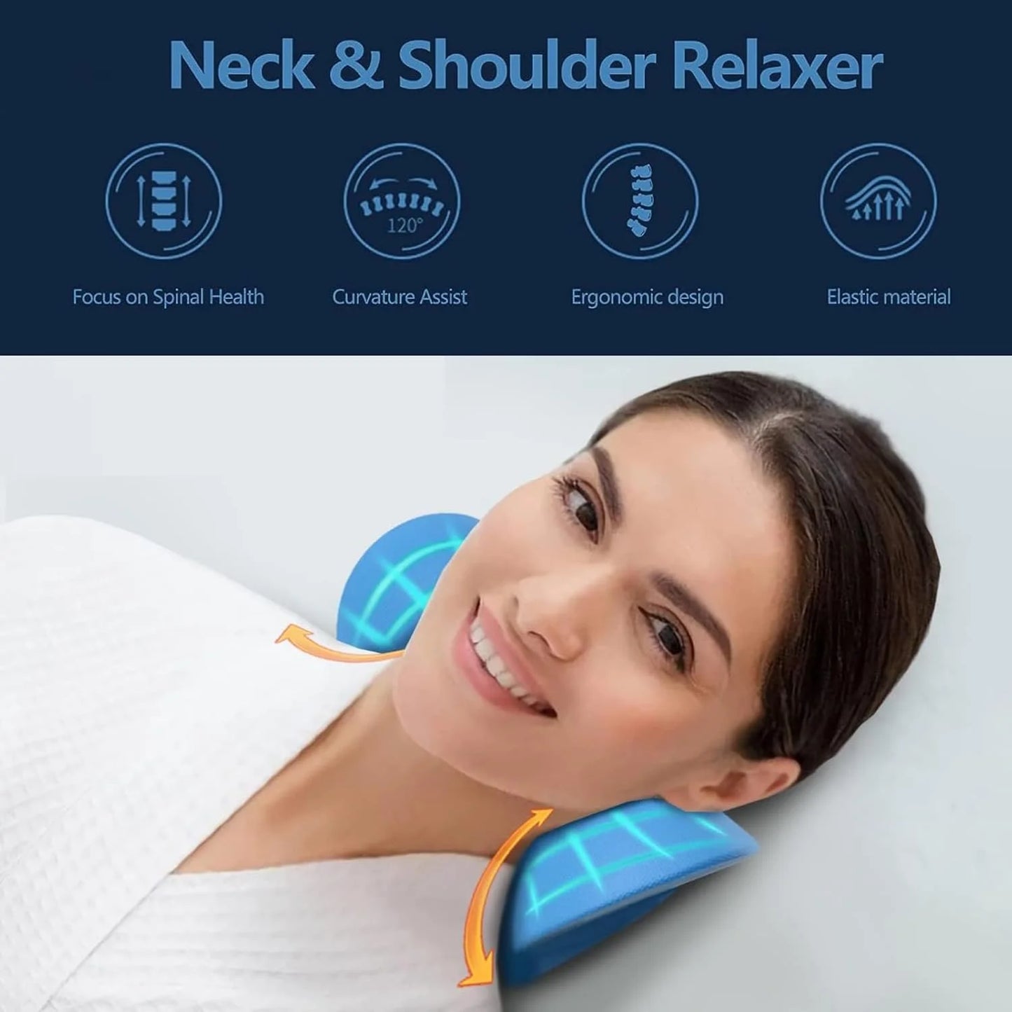Cervical Neck Support Pillow Ergonomic Neck Relaxer Shoulder Support Stretching Pillow for Sleep Relaxation