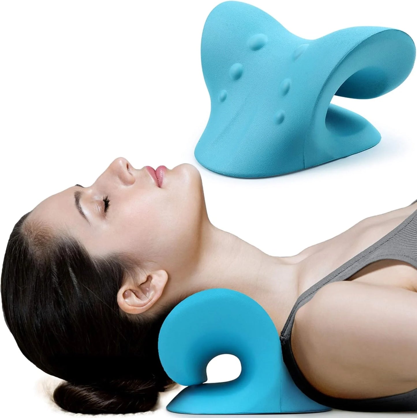 Cervical Neck Support Pillow Ergonomic Neck Relaxer Shoulder Support Stretching Pillow for Sleep Relaxation