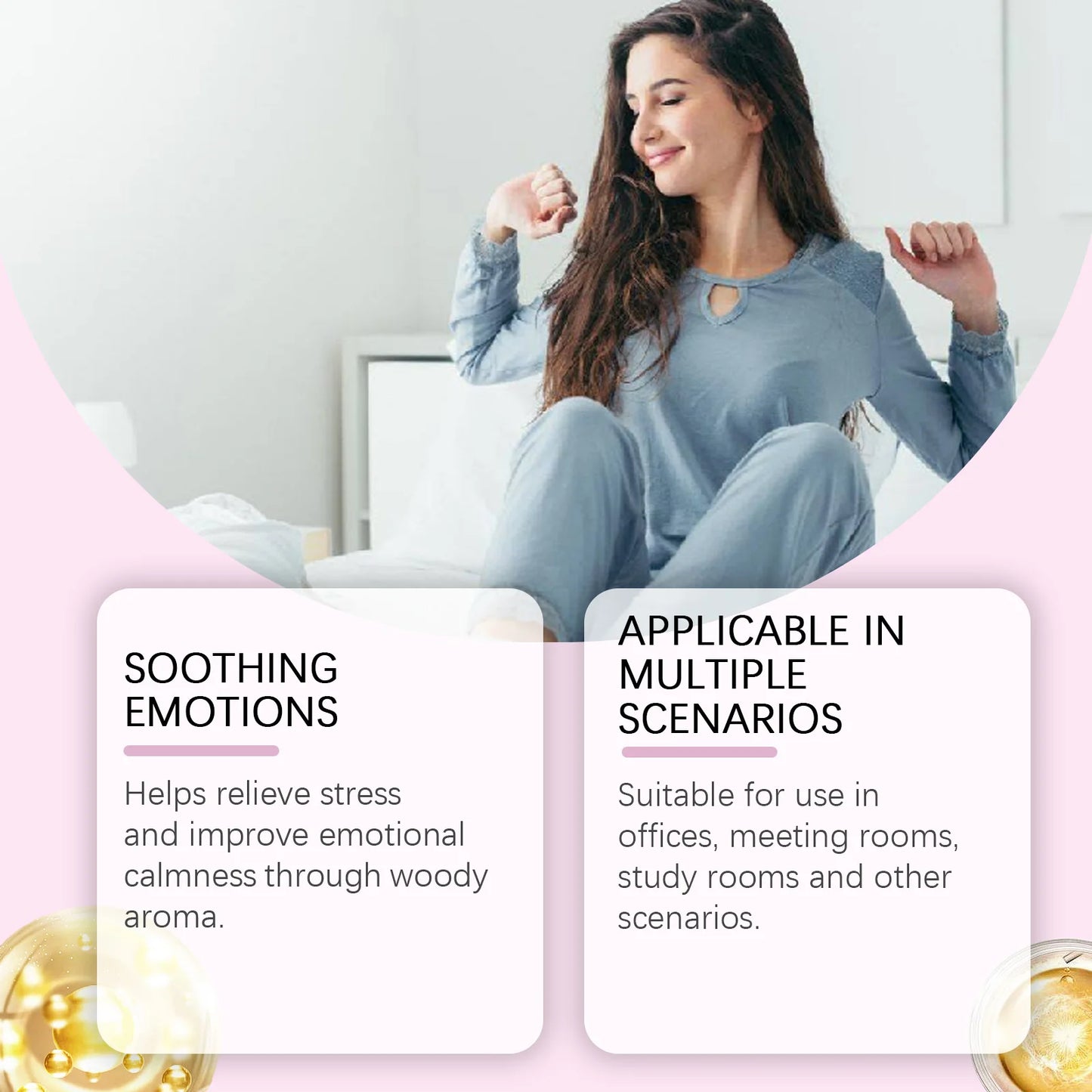 Oceaura Massage Skin Essential Oil Relax Anxiety Stress Relief Disomfort Nourishing Skin Soothing Floral Scent Essential Oil