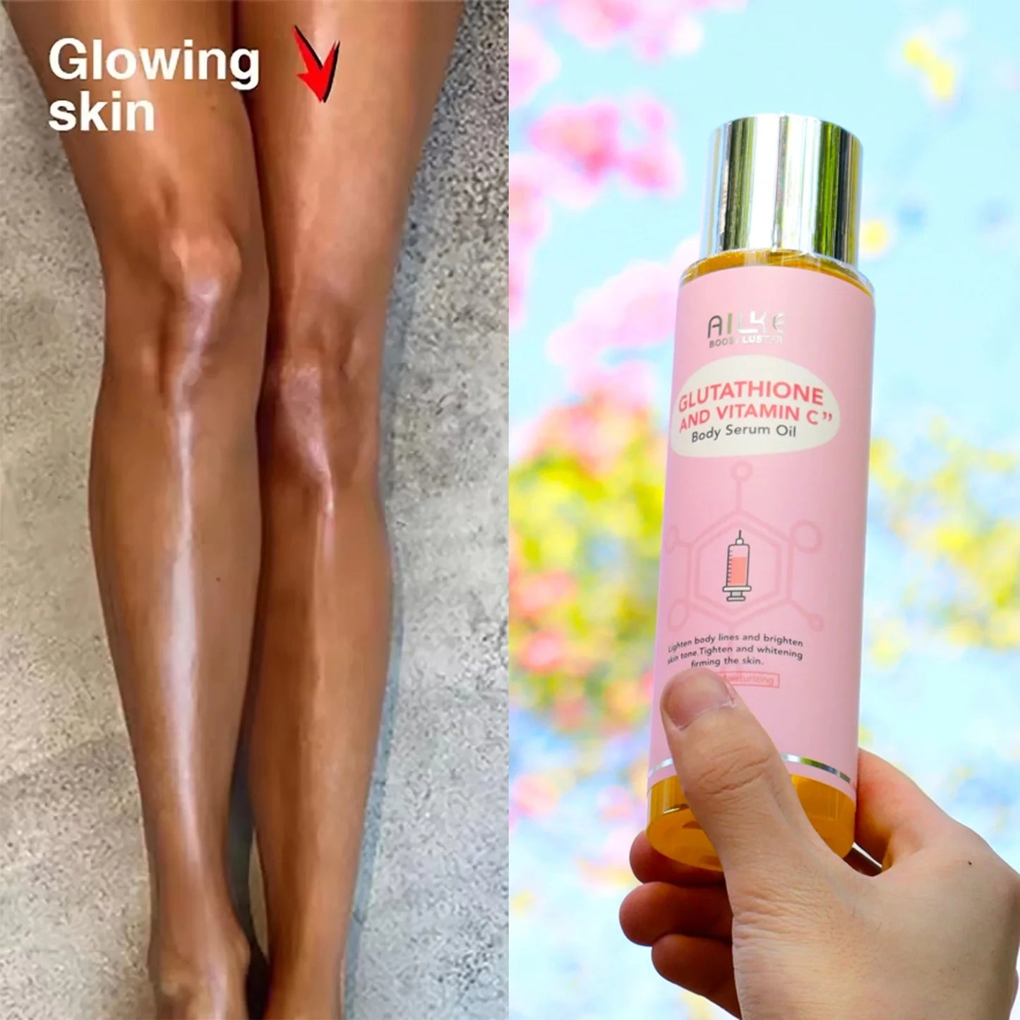 AILKE Vitamin C Moisturizing and Whitening Massage Essential Oil, Smooth Skin, Reduce Dark Spots, For All Skin Types, 250ml