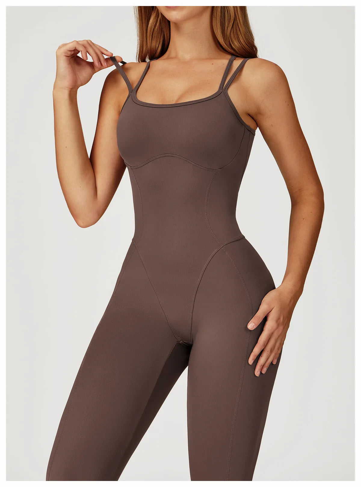 Fitness Jumpsuit Gym Workout Playsuit Sexy Cross Back Strap Sports Bodysuits Backless Romper Women Running One Piece Yoga Suit
