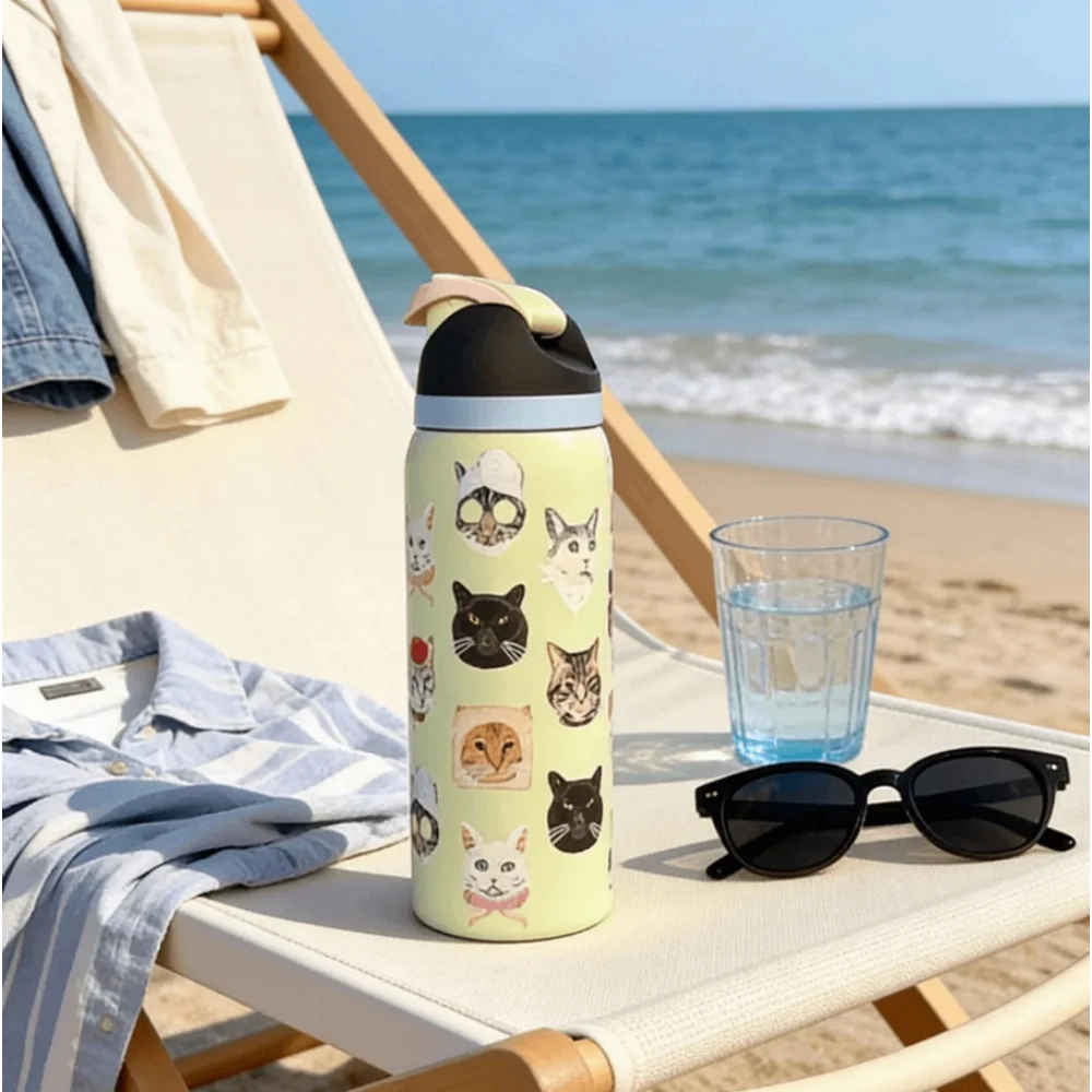 32Oz Stainless Steel Water Bottle With Straw For Sports, Travel, And School Sports Water Bottle, Keeps Water Warm For Over 24 H