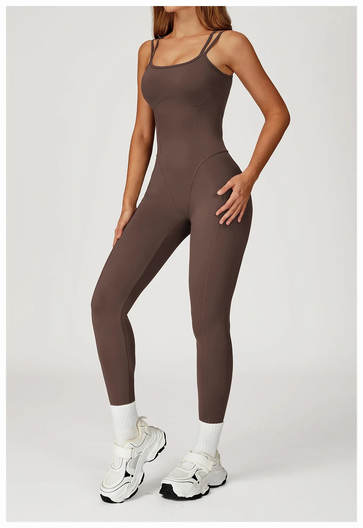 Fitness Jumpsuit Gym Workout Playsuit Sexy Cross Back Strap Sports Bodysuits Backless Romper Women Running One Piece Yoga Suit