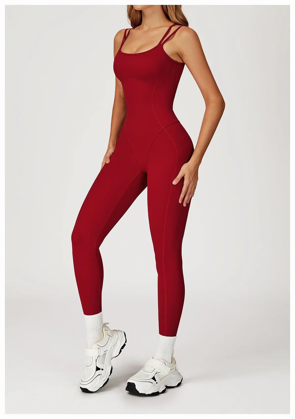 Fitness Jumpsuit Gym Workout Playsuit Sexy Cross Back Strap Sports Bodysuits Backless Romper Women Running One Piece Yoga Suit