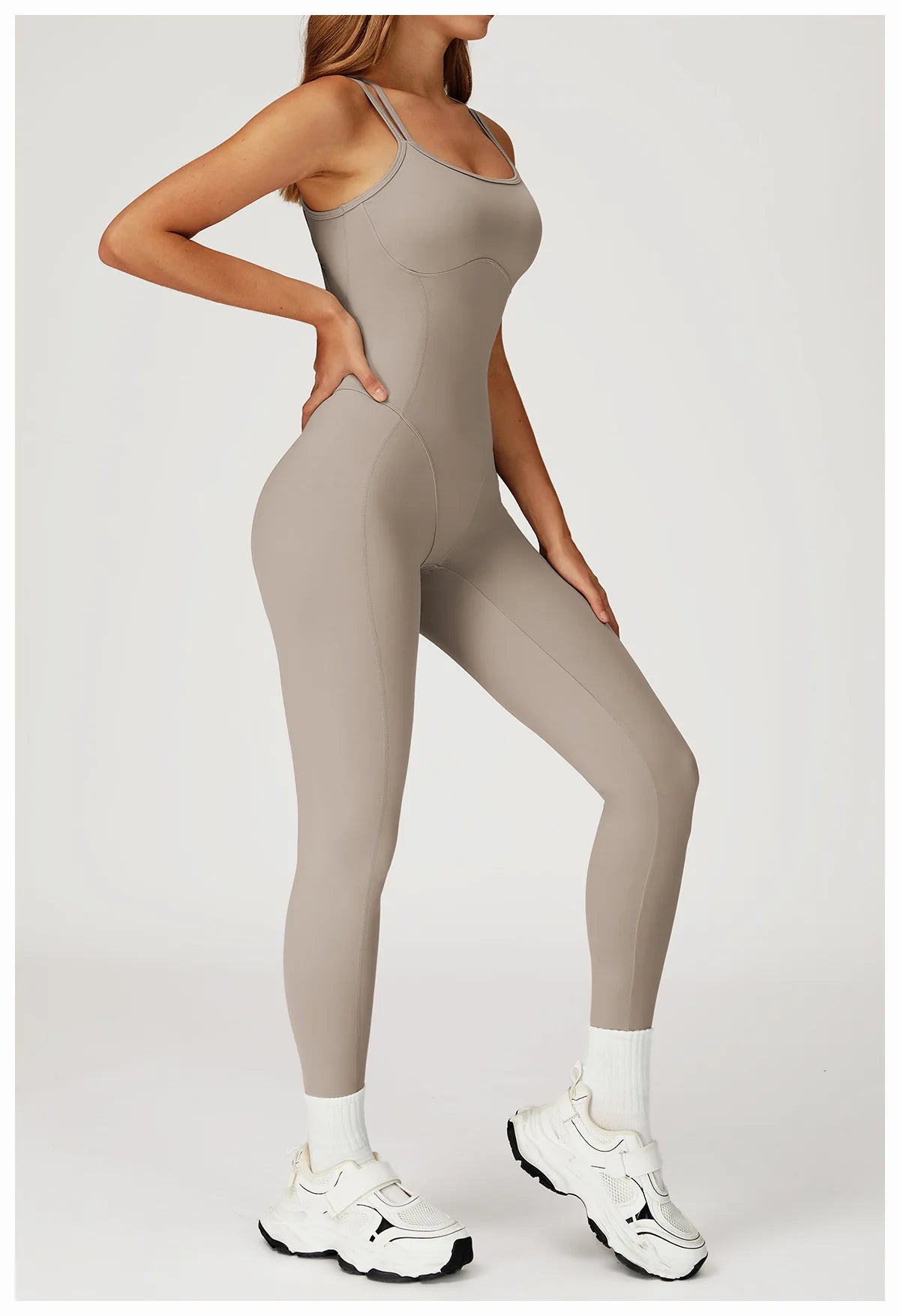 Fitness Jumpsuit Gym Workout Playsuit Sexy Cross Back Strap Sports Bodysuits Backless Romper Women Running One Piece Yoga Suit