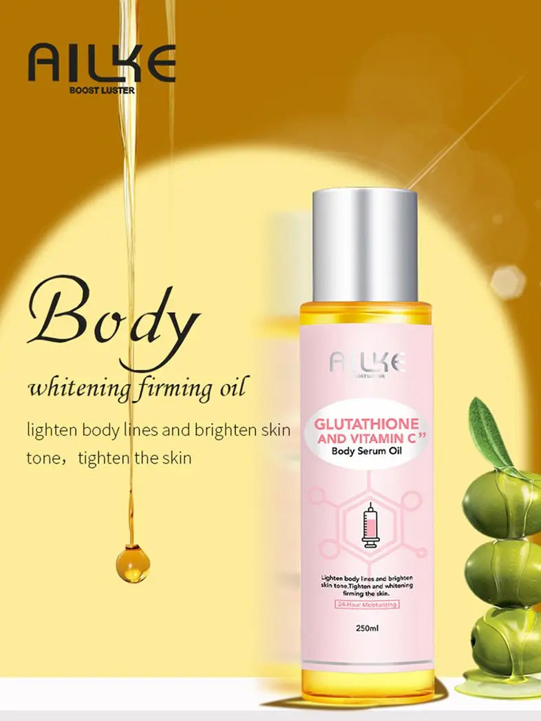 AILKE Vitamin C Moisturizing and Whitening Massage Essential Oil, Smooth Skin, Reduce Dark Spots, For All Skin Types, 250ml