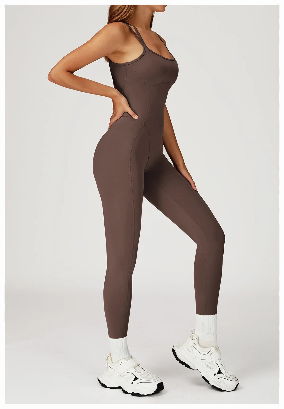 Fitness Jumpsuit Gym Workout Playsuit Sexy Cross Back Strap Sports Bodysuits Backless Romper Women Running One Piece Yoga Suit