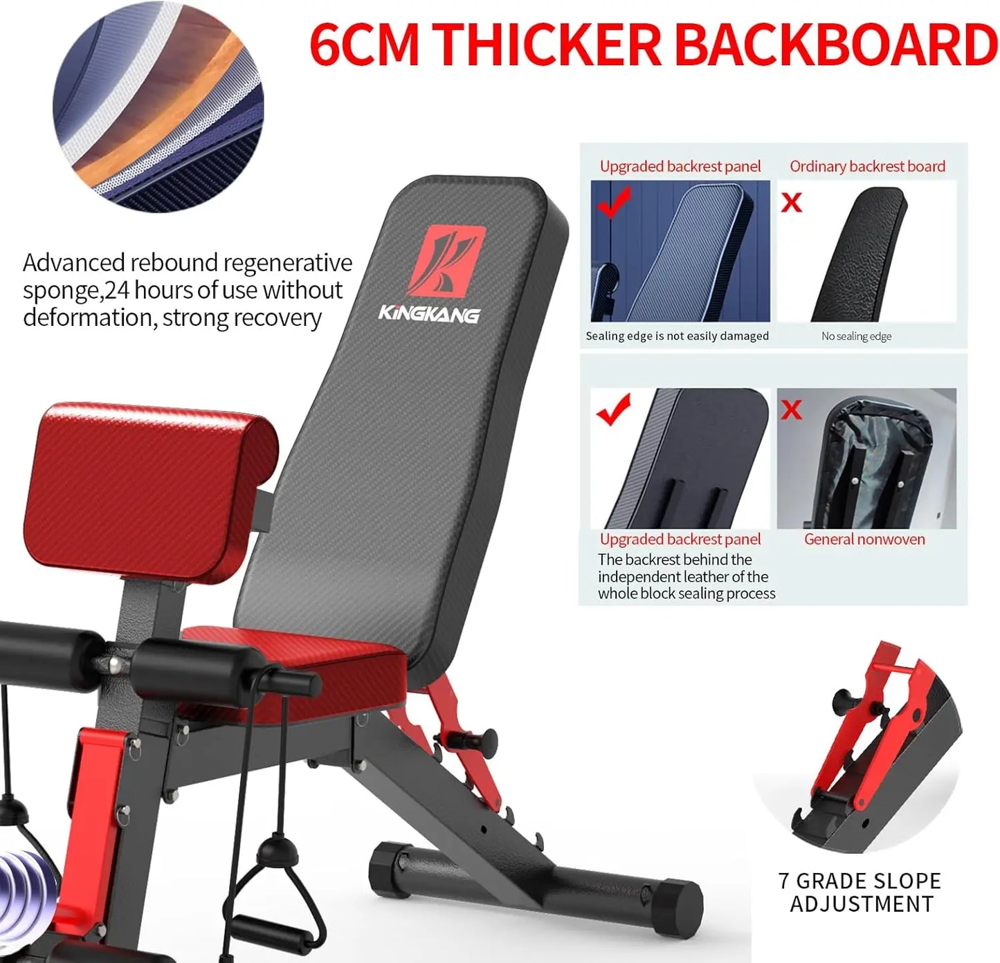 14-in-1 Foldable Dumbbell Bench Weight Pre-Assembled Multi-Functional 1000 lbs 6 Adjustable Levels for Full Body Workout