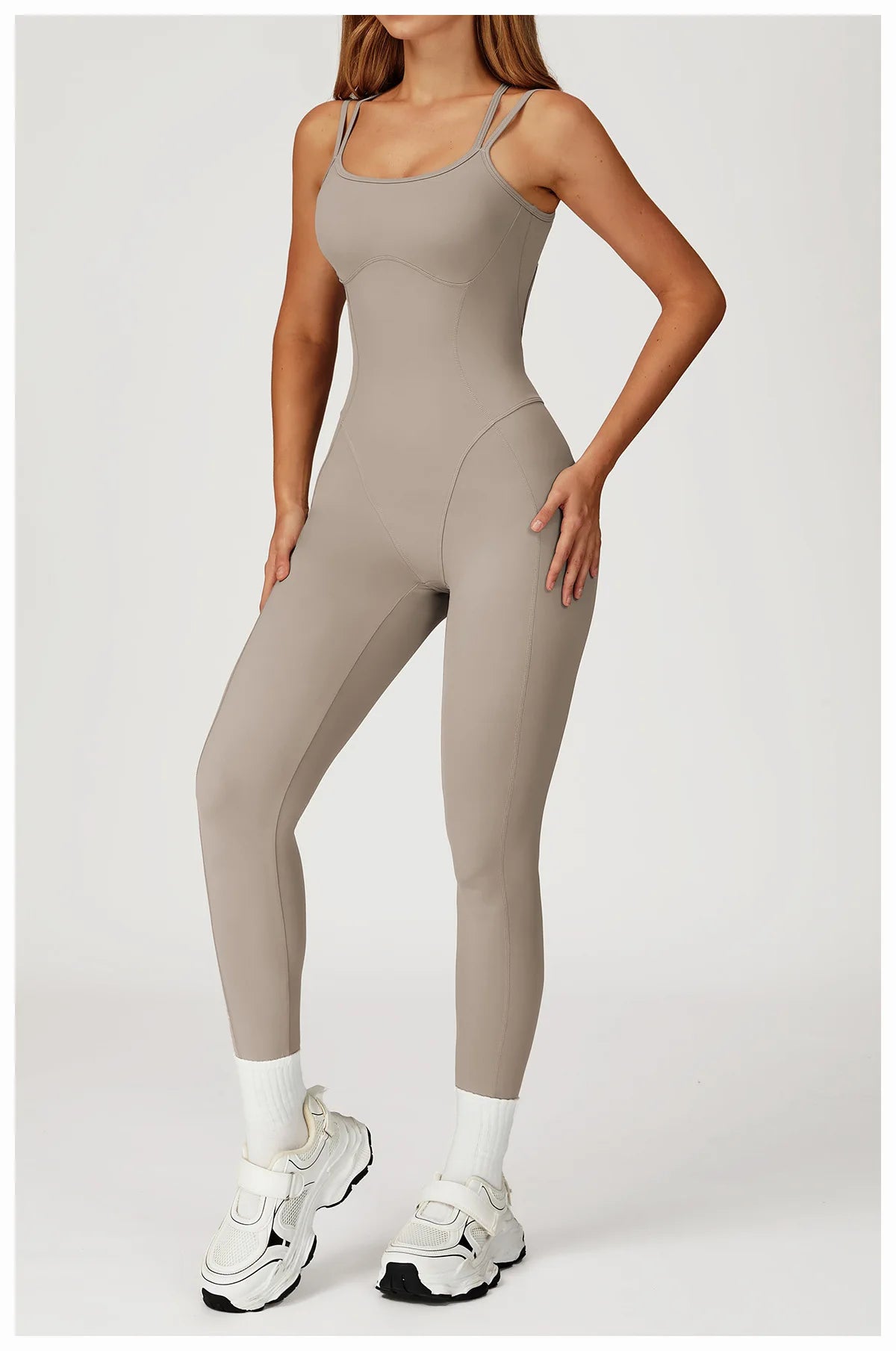 Fitness Jumpsuit Gym Workout Playsuit Sexy Cross Back Strap Sports Bodysuits Backless Romper Women Running One Piece Yoga Suit